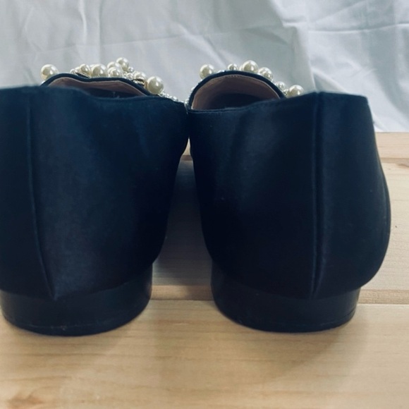 Versona Black Flats with Pearl Embellishments - Picture 7 of 7